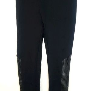 SPANX FAUX LEATHER PANELED LEGGINGS